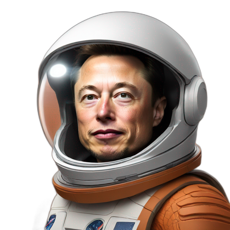 Elon Musk on mars emoji