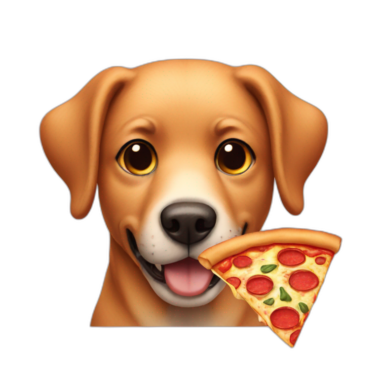 Dog with pizza  emoji