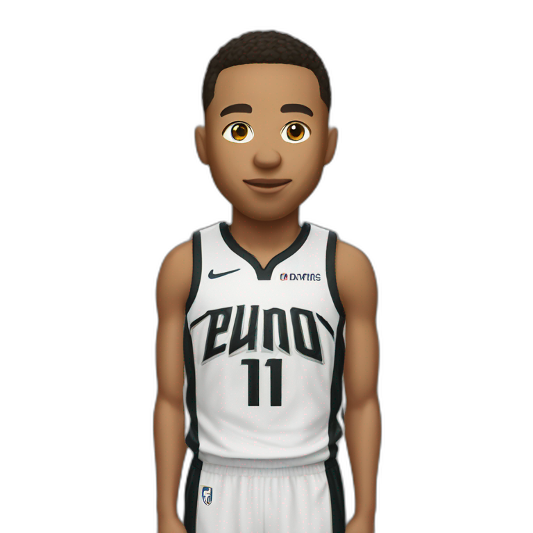 Dante Exum basketball black and white jersey emoji