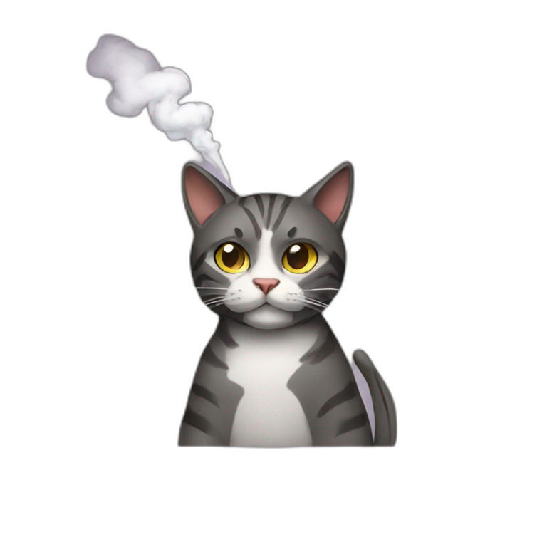 smoking cat emoji
