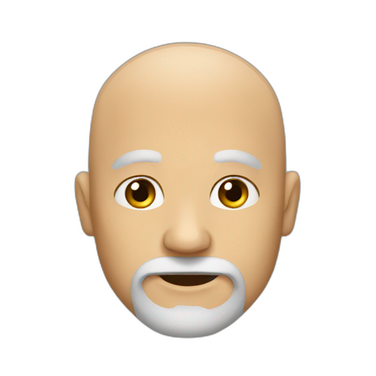 bald beard emoji