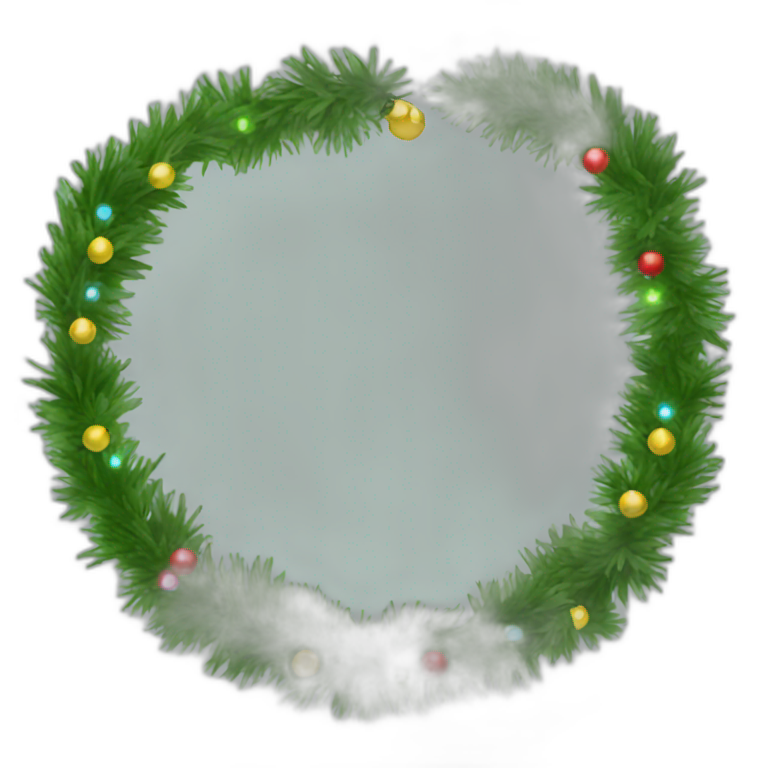 green christmas garland plain emoji