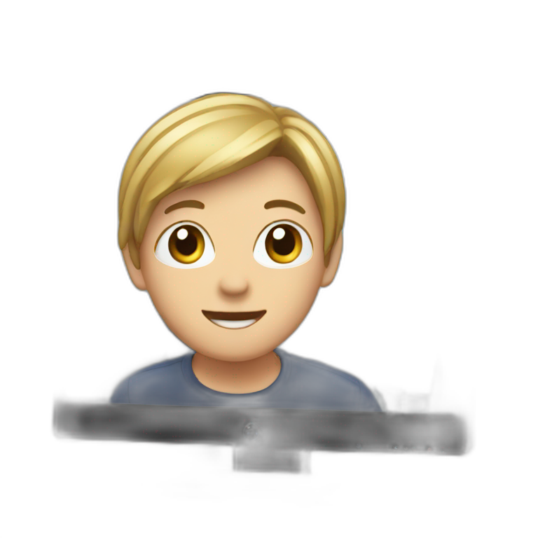 monitor with the video call on the screen emoji