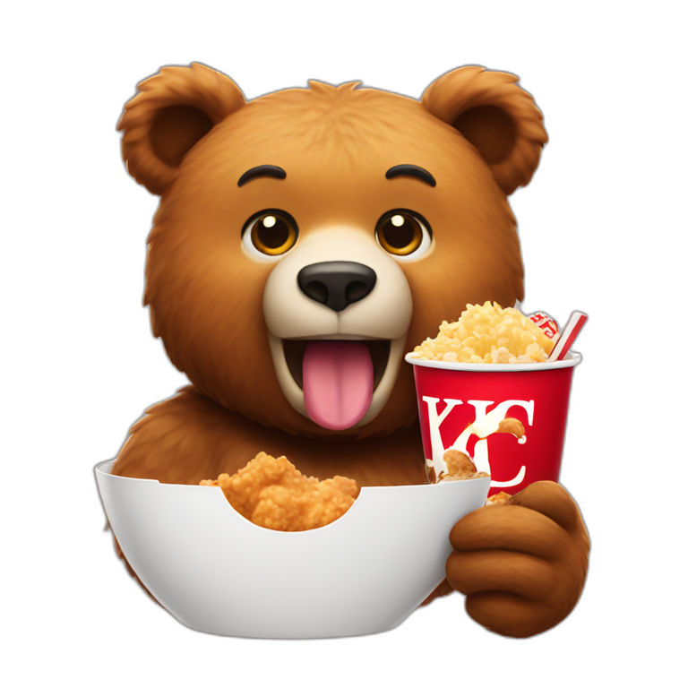 bear eating kfc emoji