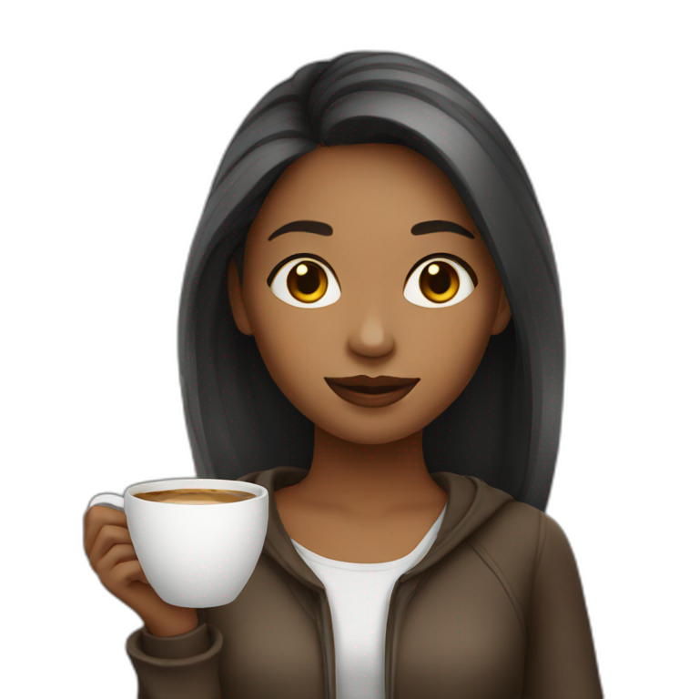 GIRL WITH COFFEE emoji