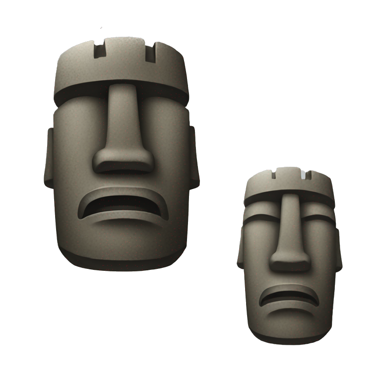 Broke moai emoji