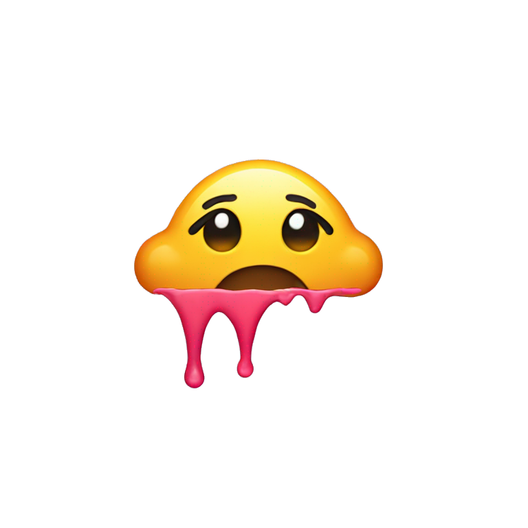 Melting emoji with heart eyes emoji