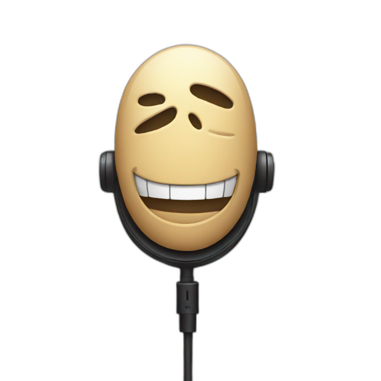 one piece talking to microphone emoji