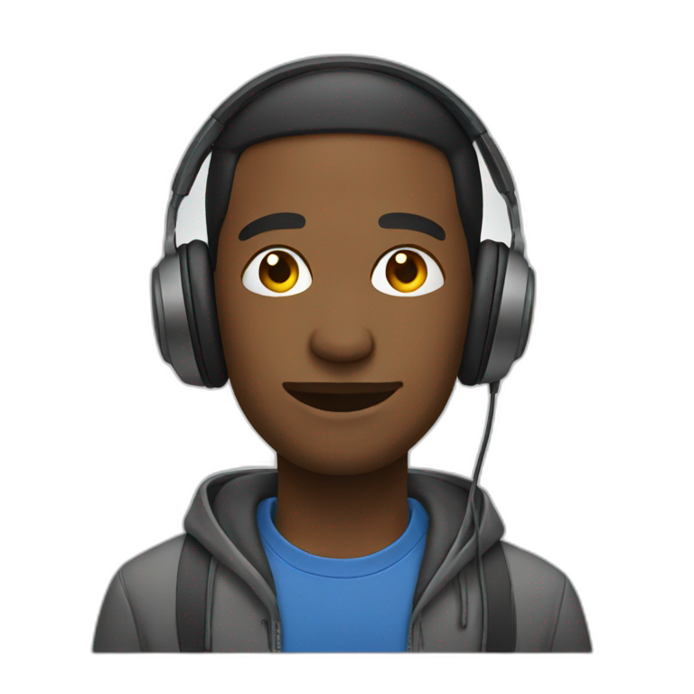Man with headphones emoji