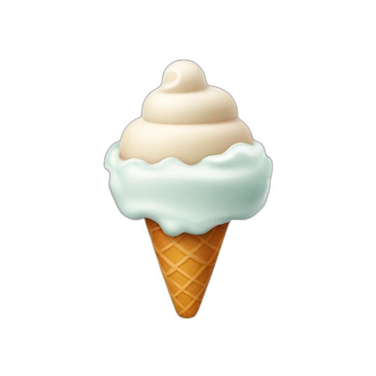 ice cream with ice emoji