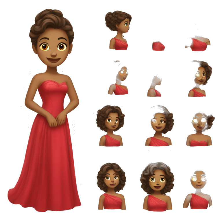 Princess in red dress emoji