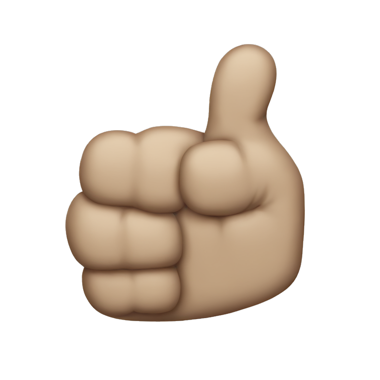 an emoji  showing thump  emoji
