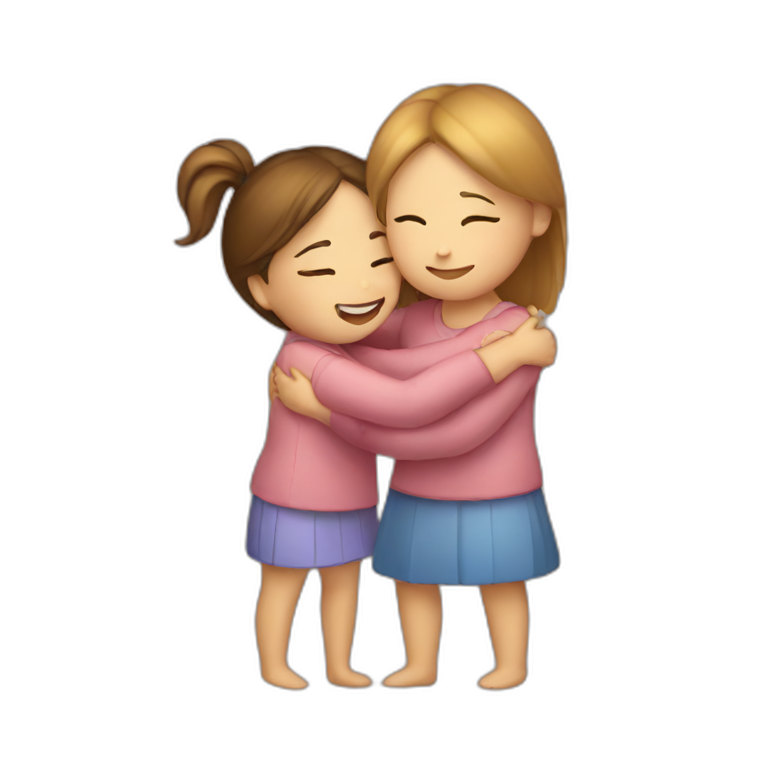 Hug girl emoji