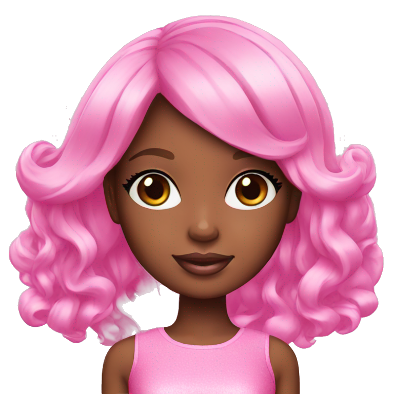 Kawaii black Barbie emoji