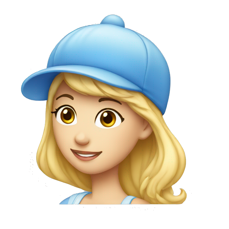 Cinderella wearing cap emoji