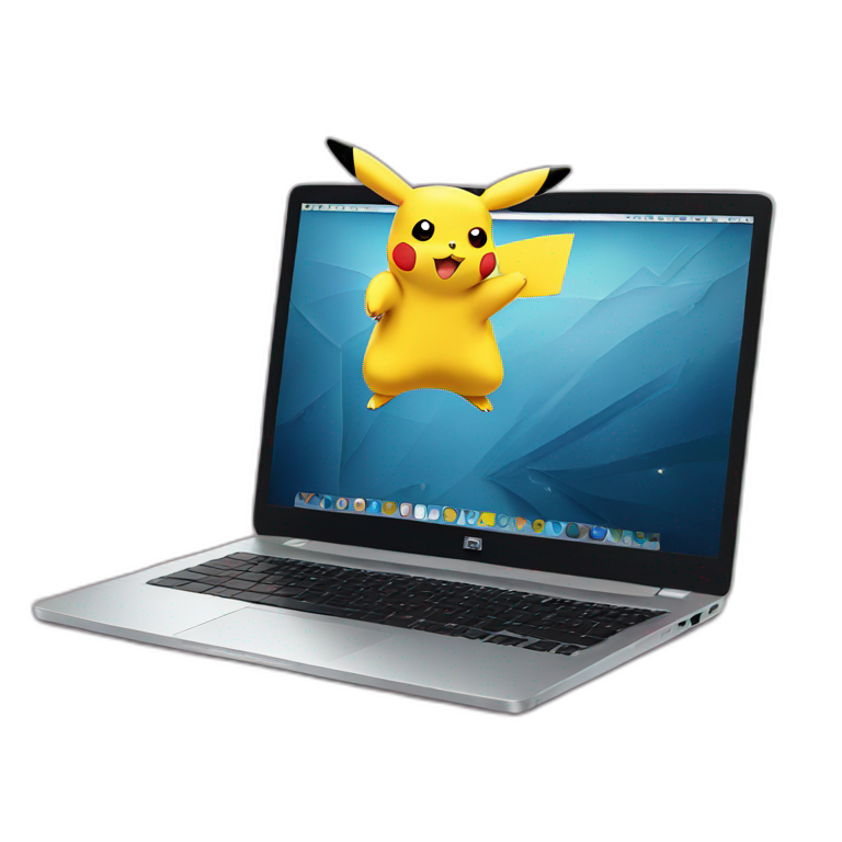 pikachu laptop emoji