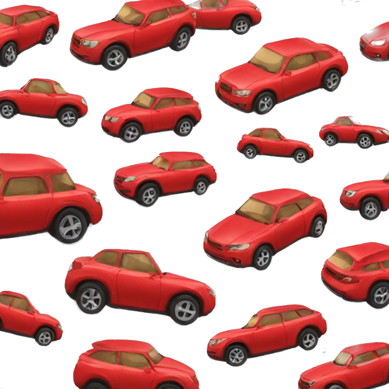 modern single red car emoji