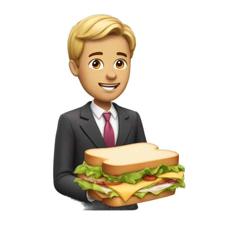 Rich person eating a sandwich  emoji