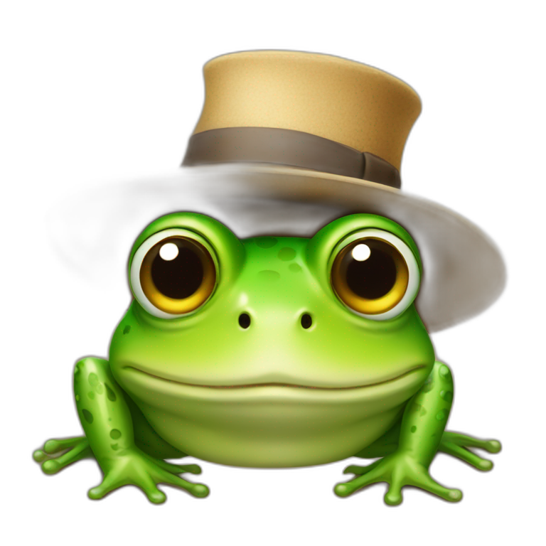 frog with hat emoji