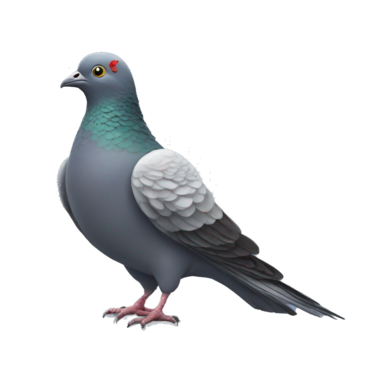 a pigeon with a sword emoji