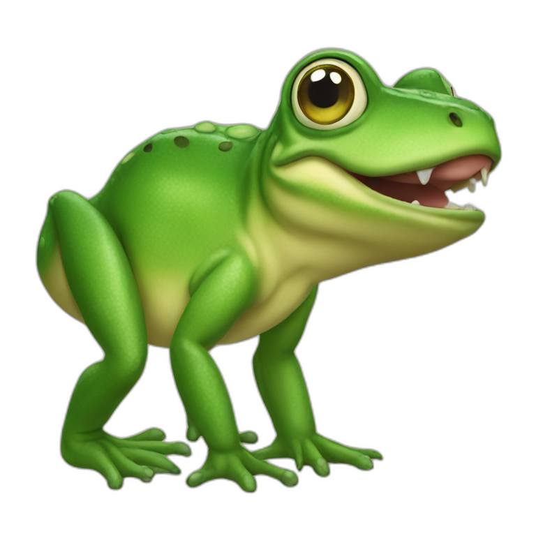 Pepo frog dinosaur emoji