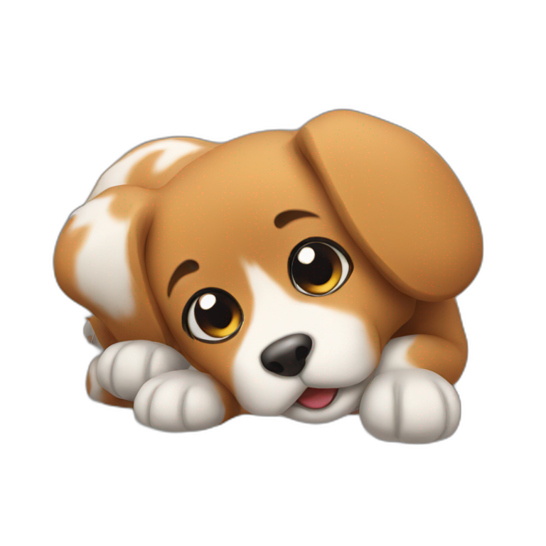 Rolling dog emoji
