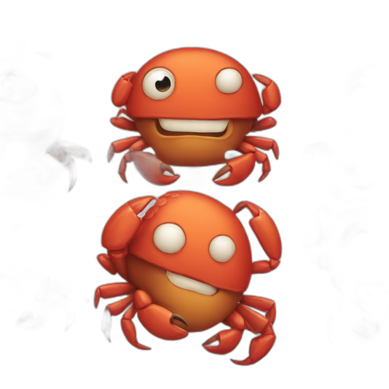 laugh crying crab emoji