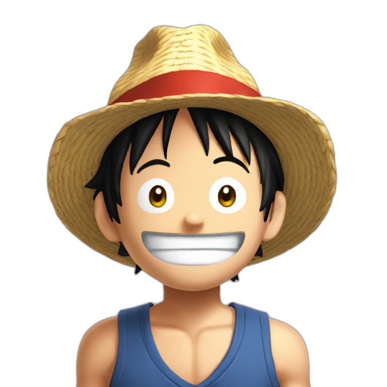 Luffy whit he hat emoji
