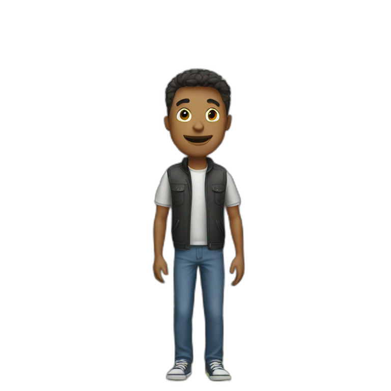 Guy in front of a house emoji
