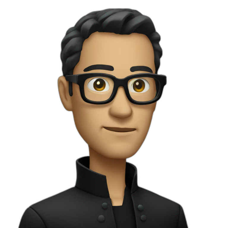 matrix neo with black glasses and black coat emoji