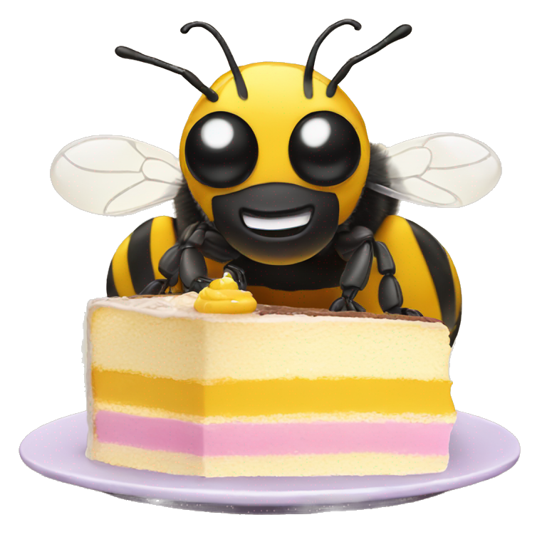bumblebee eating cake emoji