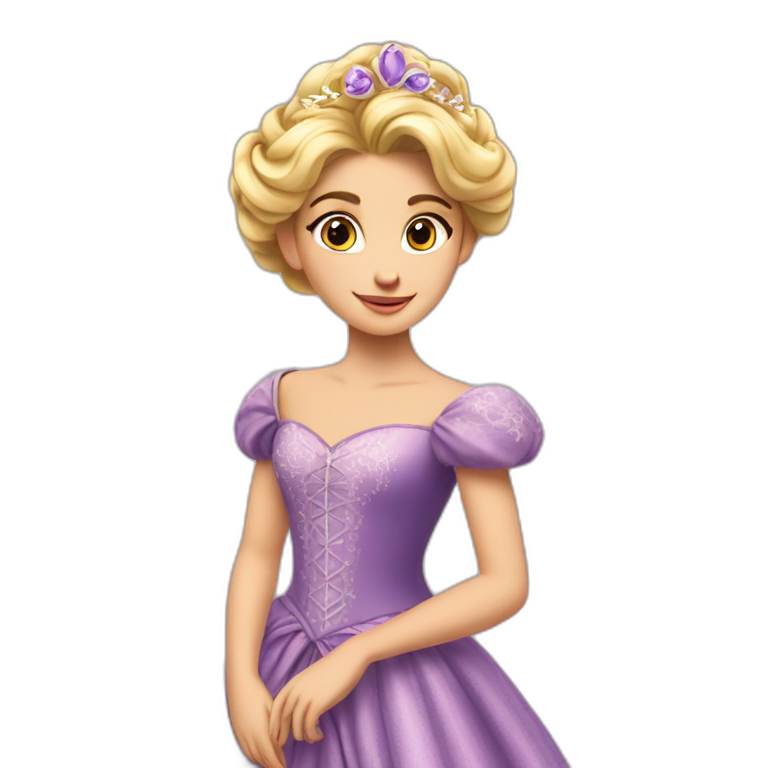princesse raiponce with pretty dress emoji