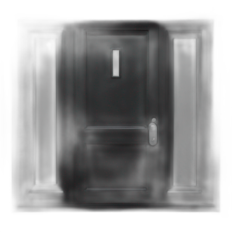 Large windowless rectangular matte black door white th pk ocular handle and a vertical BCD sight Adjace emoji