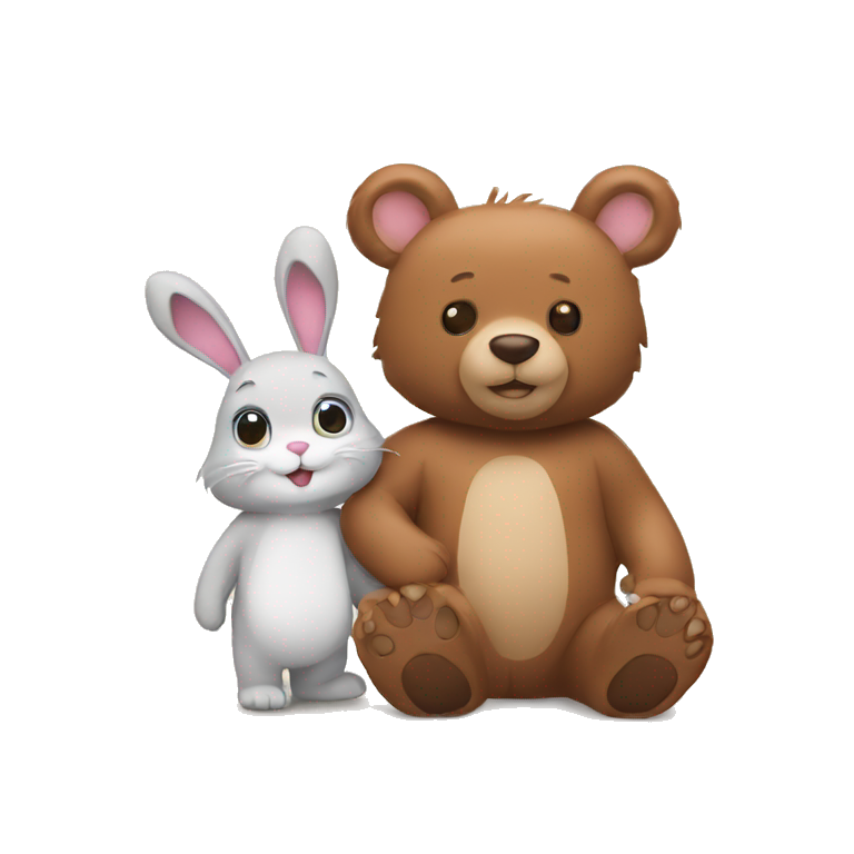 bunny and bear emoji
