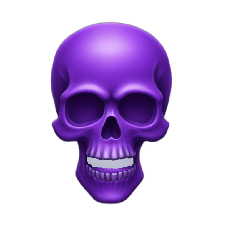 Purple skull emoji  emoji