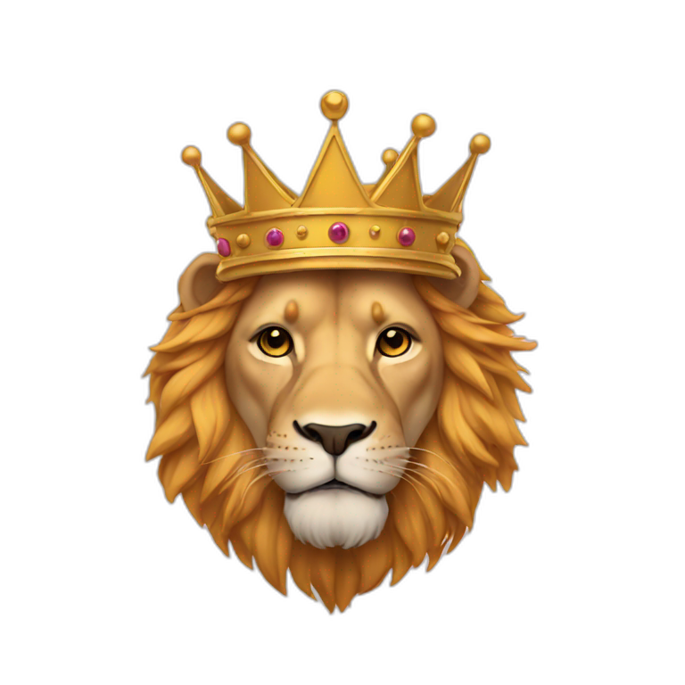 Crown lion  emoji