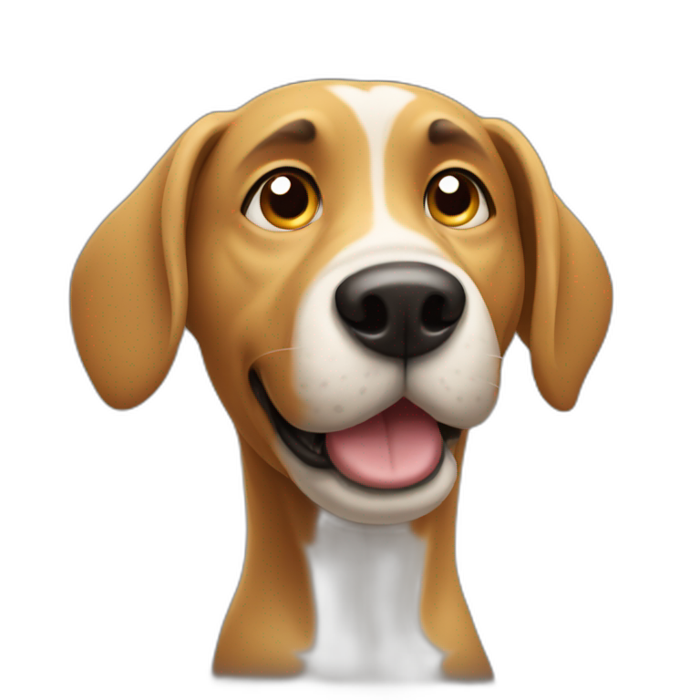 sneaky looking dog emoji