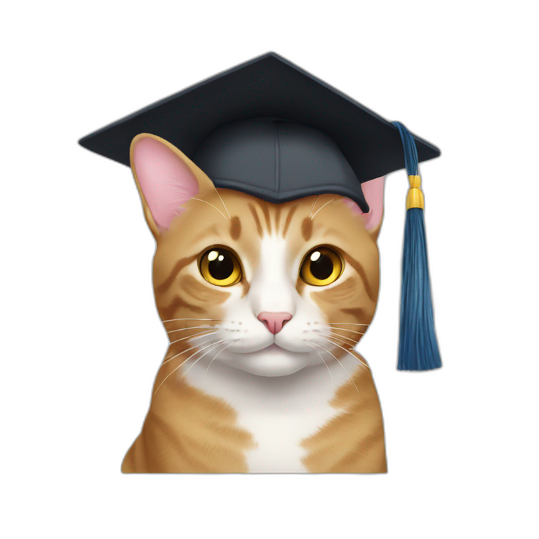 graduating cat emoji