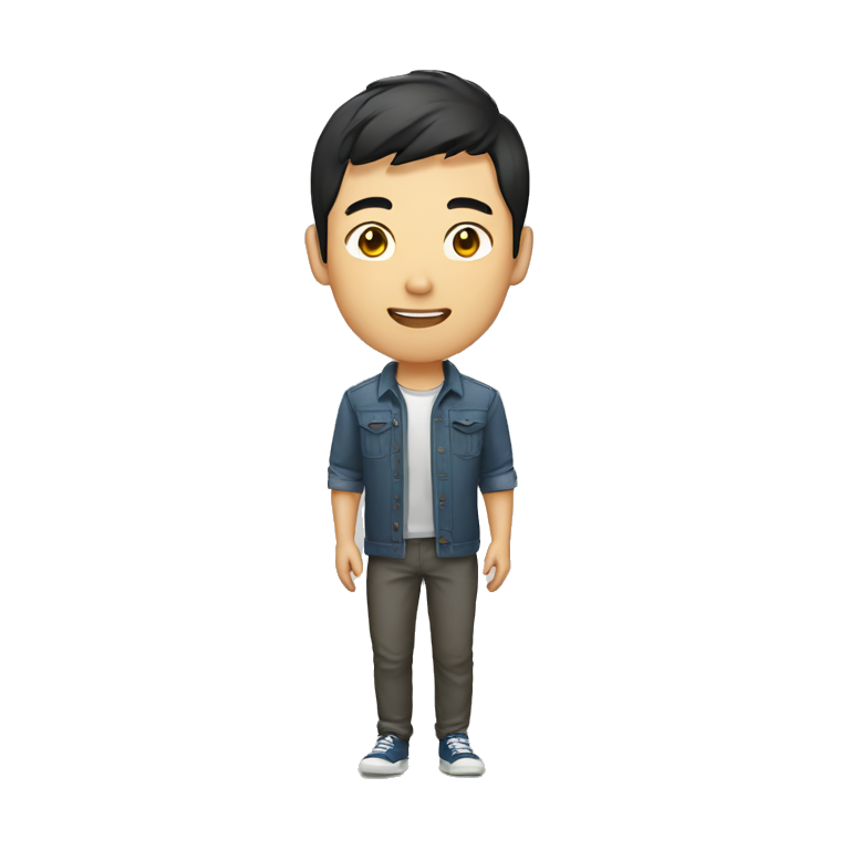 jeune asiatique homme emoji