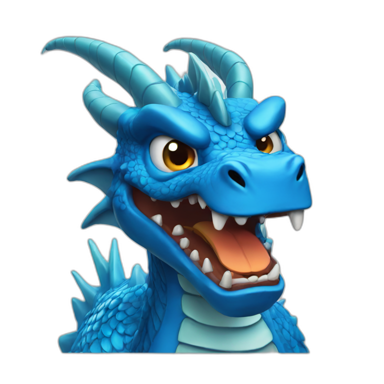 Angry Blue Dragon emoji