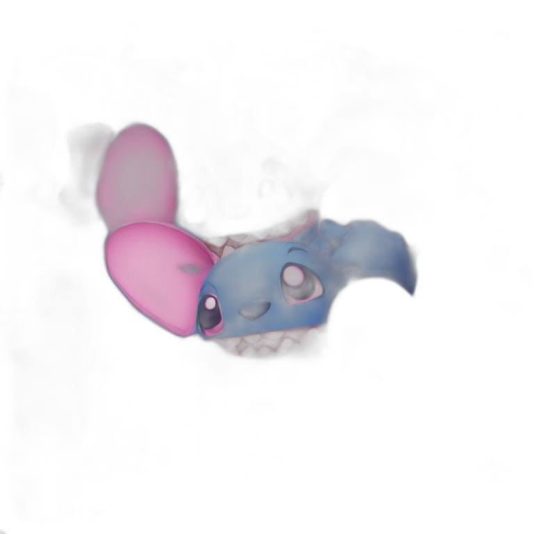 Blue and pink Stich from lilo and stich emoji