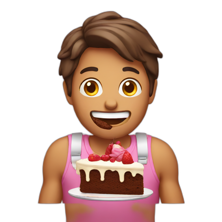 Eating cake emoji