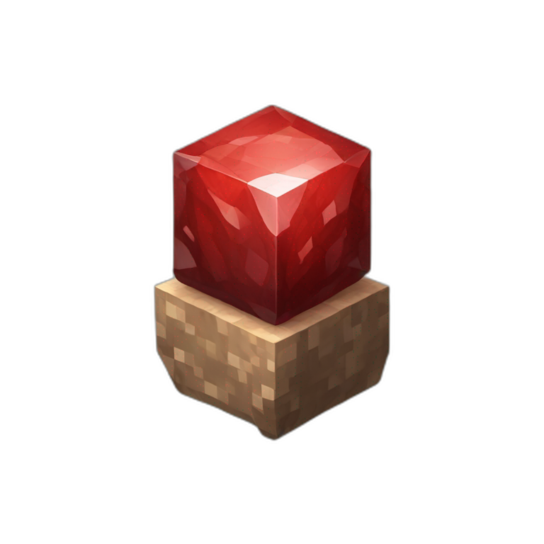 Minecraft's redstone gemstone emoji