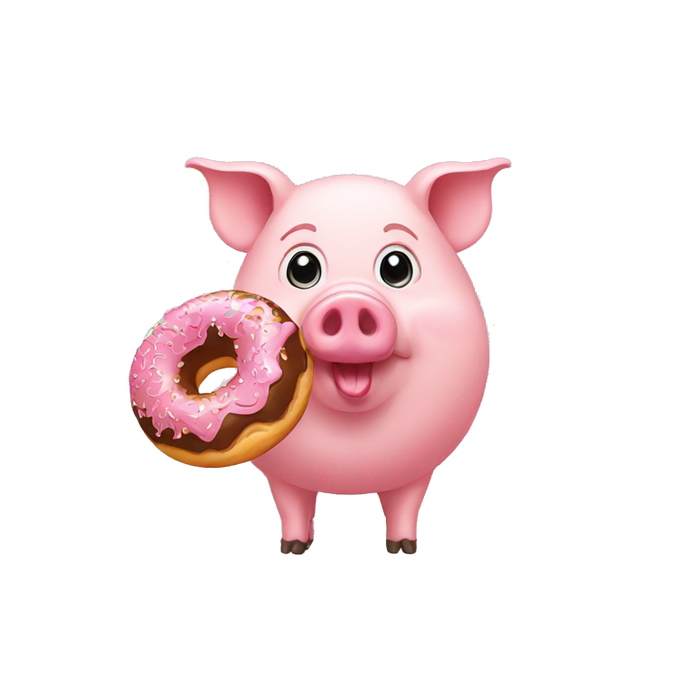 Pig with donut emoji