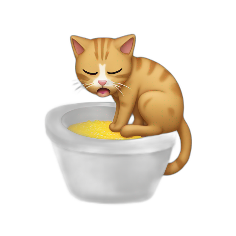 Cat vomiting emoji