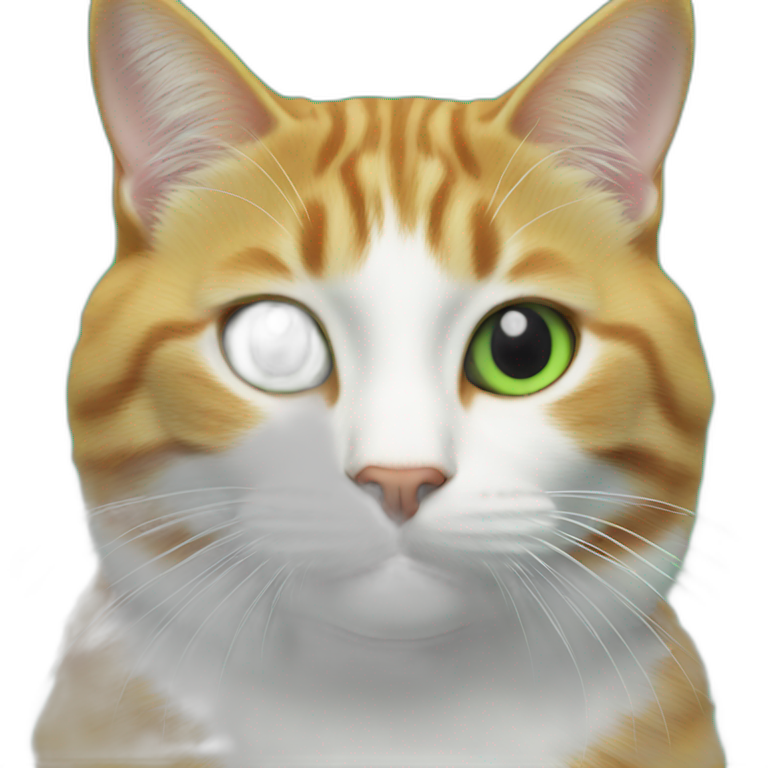 Cat on green screen  emoji