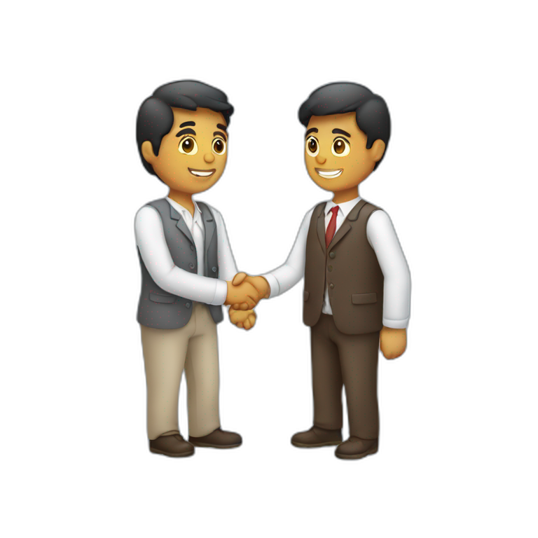 two latin persons shake hands emoji