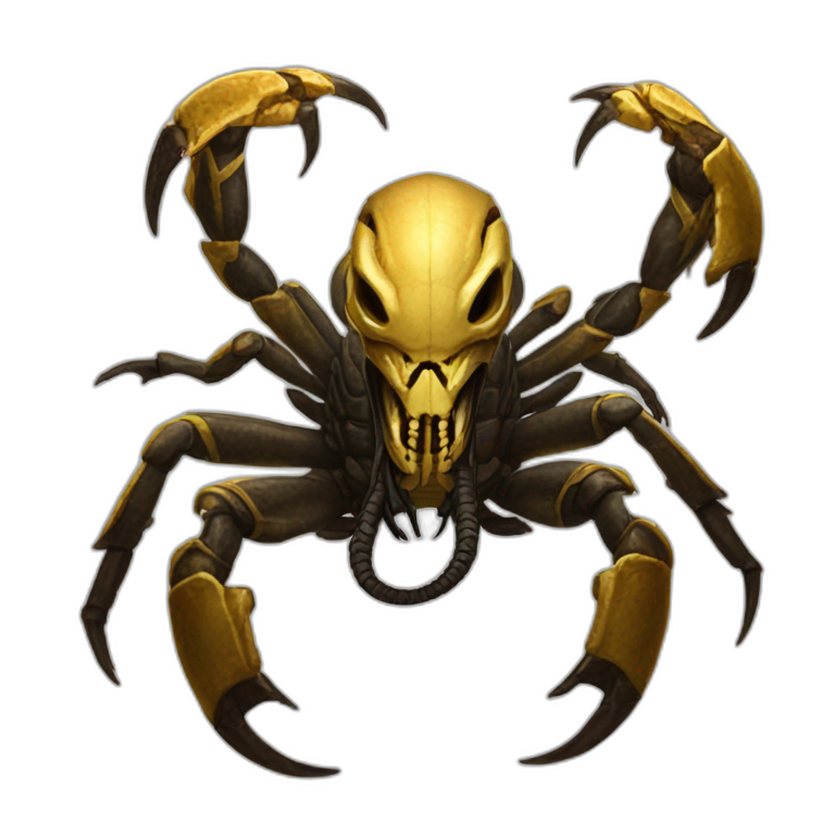 Scorpion mortal kombat skull emoji