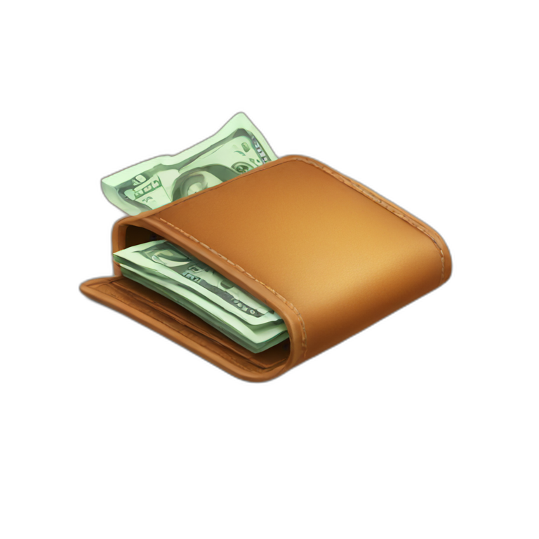 wallet with money emoji