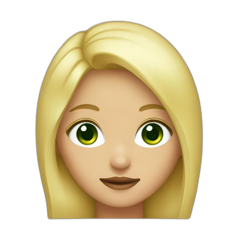 Blonde with green eyes emoji